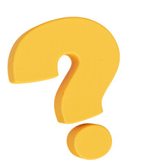Question mark, yellow colored line pattern question mark.Png questionmark. PNG, 3D render.
