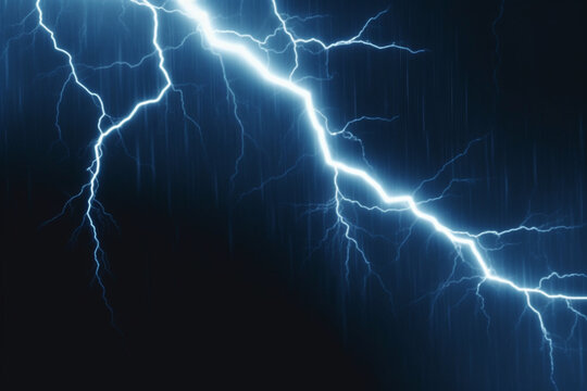  blue lightning and thunder Generative AI
