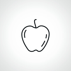 Apple line icon, apple linear icon