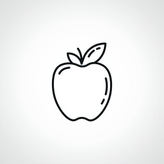 Apple line icon, apple linear icon