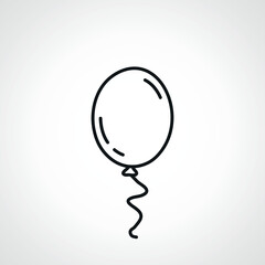 balloon line Icon. balloon web linear icon.