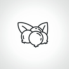 Currant berry line icon. Currant berry web linear icon.