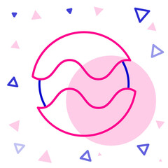 Line Planet icon isolated on white background. Colorful outline concept. Vector