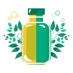 pharmacy. Beautiful medicine bottle. Medication. Color illustration of a logo for a logo. vector illustration