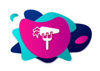 Color Carrot icon isolated on white background. Abstract banner with liquid shapes. Vector