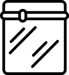 Vacuum box icon outline vector. Plastic pack. Cook seal