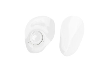 serum texture. Collagen. Chronically Face. Serum Cosmetic. Clear bubbles, air bubbles. Gel texture.  Transparent gel. Drops, trailing, medicine. On a white background.