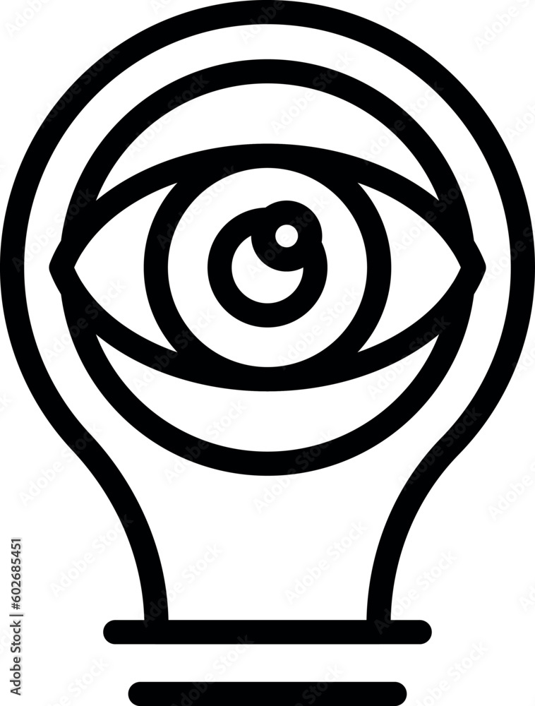 Poster eye target project icon outline vector. creative app. report app