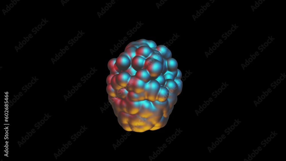 Poster multicolored metaballs spheres