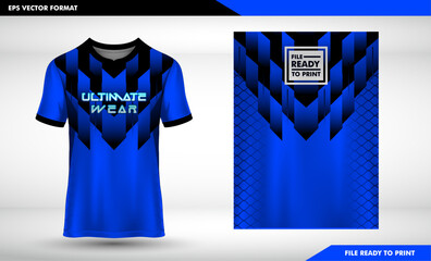 geometry blue dark blue Background mockup for sports jerseys, jerseys, running jerseys, gradients. 