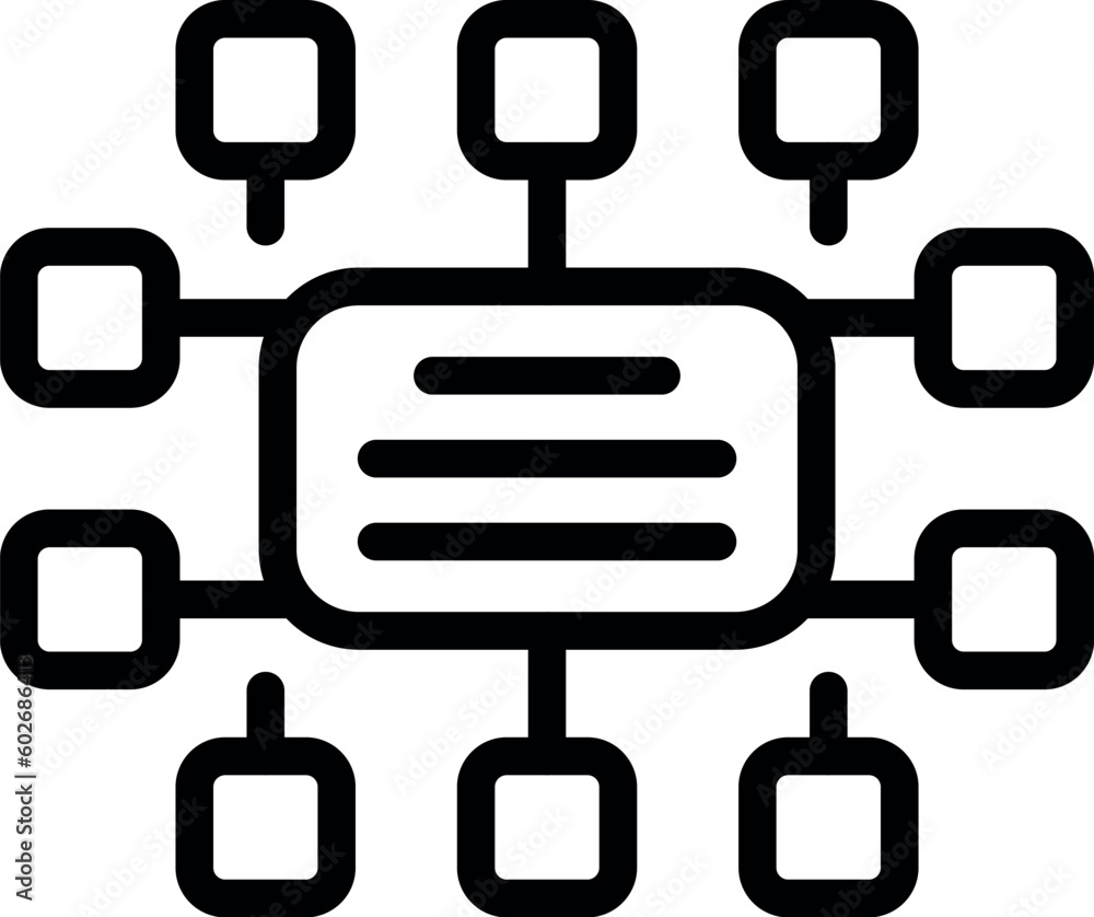 Poster launch project scheme icon outline vector. creative target. success strategy