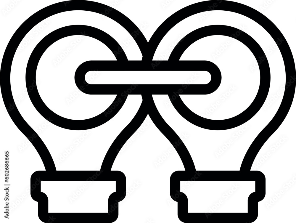 Poster launch project idea chain icon outline vector. strategy app. report boost