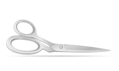 Obraz premium metal scissors for tailor or barber stationery equipment vector illustration