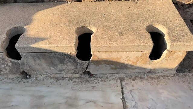 Public Latrines in Ephesus Ancient City. Selcuk, Izmir, Turkey