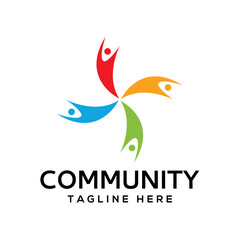 Community Logo design template vector icon.