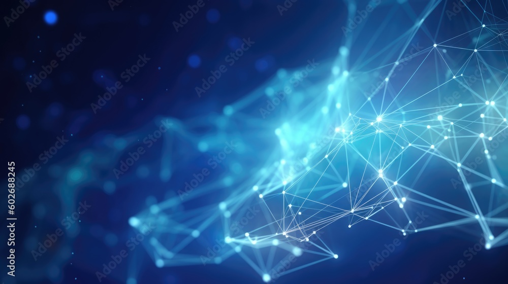 Poster 3d network connections with plexus design background. generative ai aig21.