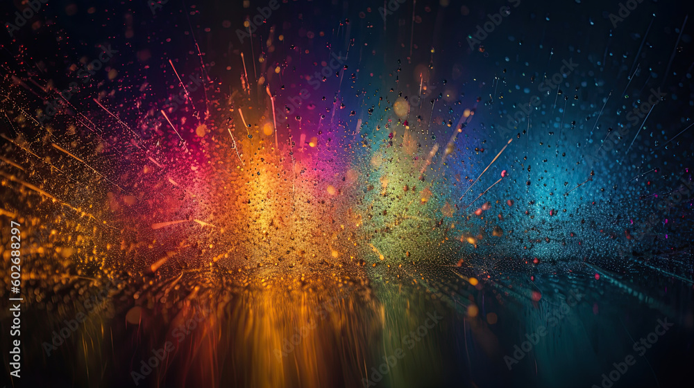 Poster generative ai of abstract technology concept background. high tech glowing particles