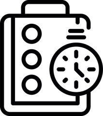 Energy time project icon outline vector. Creative balloon. Management light