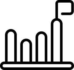 Chart report icon outline vector. Target creative. Start new strategy