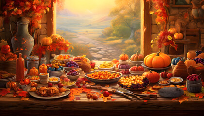 Thanksgiving Backgrounds: Festive Tables, Harvest Scenes, Cozy Fireplaces, Thankful Trees, and Joyful Families