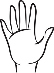 Obraz premium hand drawn hand gesture stop sign