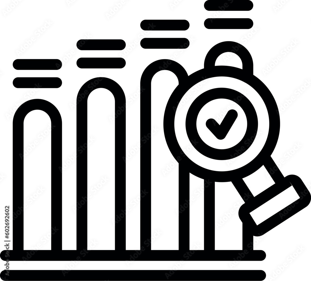 Poster launch project graph chart icon outline vector. report target. app boost