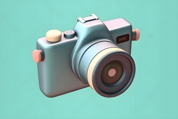 vector 3d rendering of camera travel icon illustration.generative