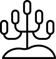 Ocean plant organic icon outline vector. Coral nature. Alga reef