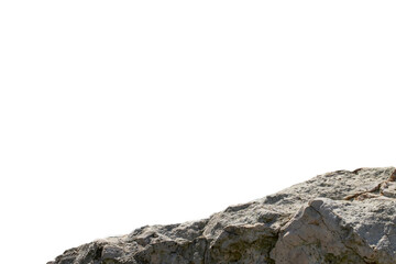 Stone texture in the foreground on a white background.