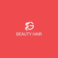 luxury woman hair salon logo design