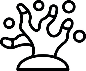 Marine coral icon outline vector. Sea alga. Leaf water