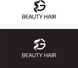 luxury woman hair salon logo design