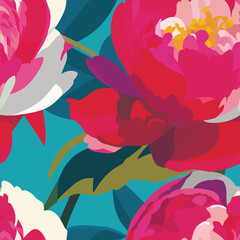 Seamless Colorful Peony Pattern.

Seamless pattern of peonys in colorful style. Add color to your digital project with our pattern!
