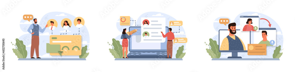 Poster tasking set. setting and following schedule. time optimization of office