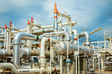 Exchanger afternoon of tank oil refinery pipeline plant steam vessel and column tank oil of Petrochemistry