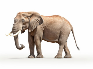 Obraz premium African elephant isolated on white background