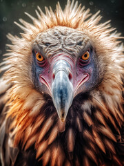 Fototapeta premium Close-up photo of a ferocious vulture