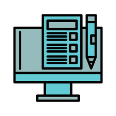 Online Exam Icon Design