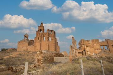 Ruins of Belchite, Spain, town in Aragon that was completely destroyed during the Spanish civil war