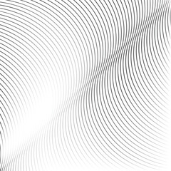 abstract geometric black white gradient wave line pattern art.