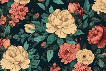 Deurstickers Flowers texture background, Generative AI illustrations © Tor Gilje