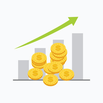 Time value of money, sum of money worth more now at present time than future, inflation or earning cost, value depend on time, businessman investor holding money big and small coin on clock seesaw.