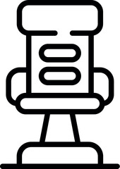 Gaming chair icon outline vector. Game furniture. Computer room