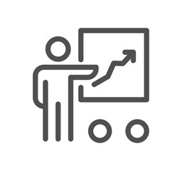 Business people and human resources related icon outline and linear vector.