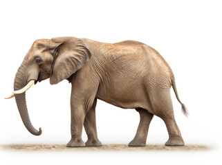 Fototapeta na wymiar African elephant isolated on white background