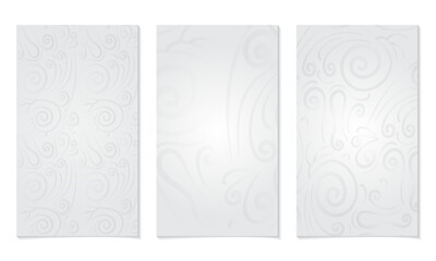 set abstract floral background monochrome for banner brochure vector illustration