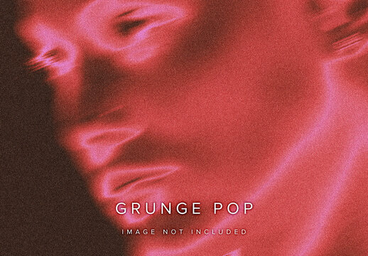  Grunge Pop Image Effect Mockup