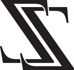 Simple ZZ initials logo on white background