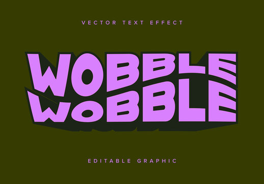 Bold Text Effect Mockup with Swirl Aesthetic