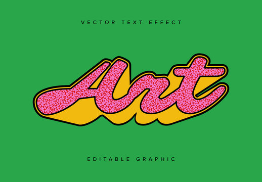 Art Pop Text Effect Mockup